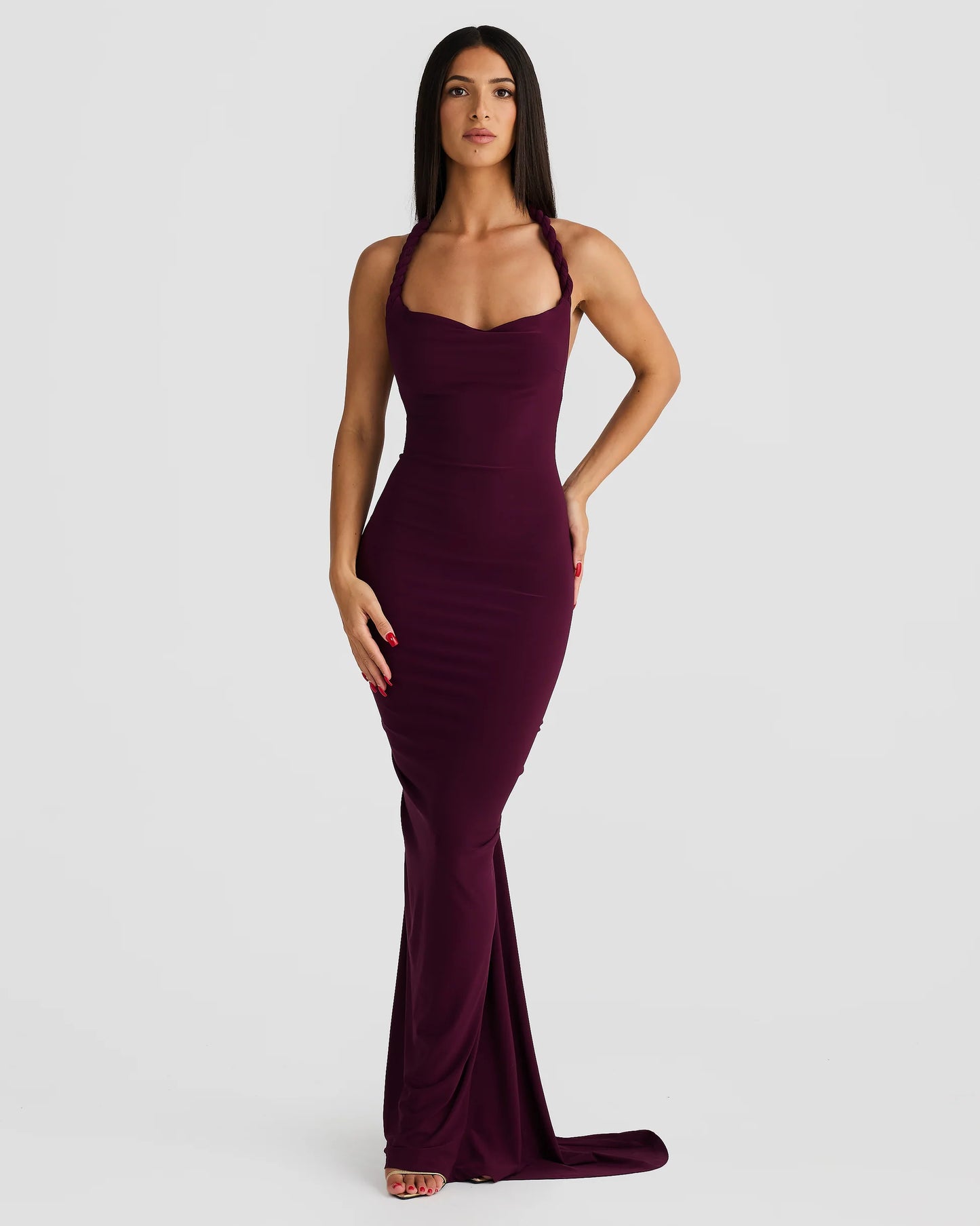 MELANI THE LABEL MAIA DRESS MULBERRY