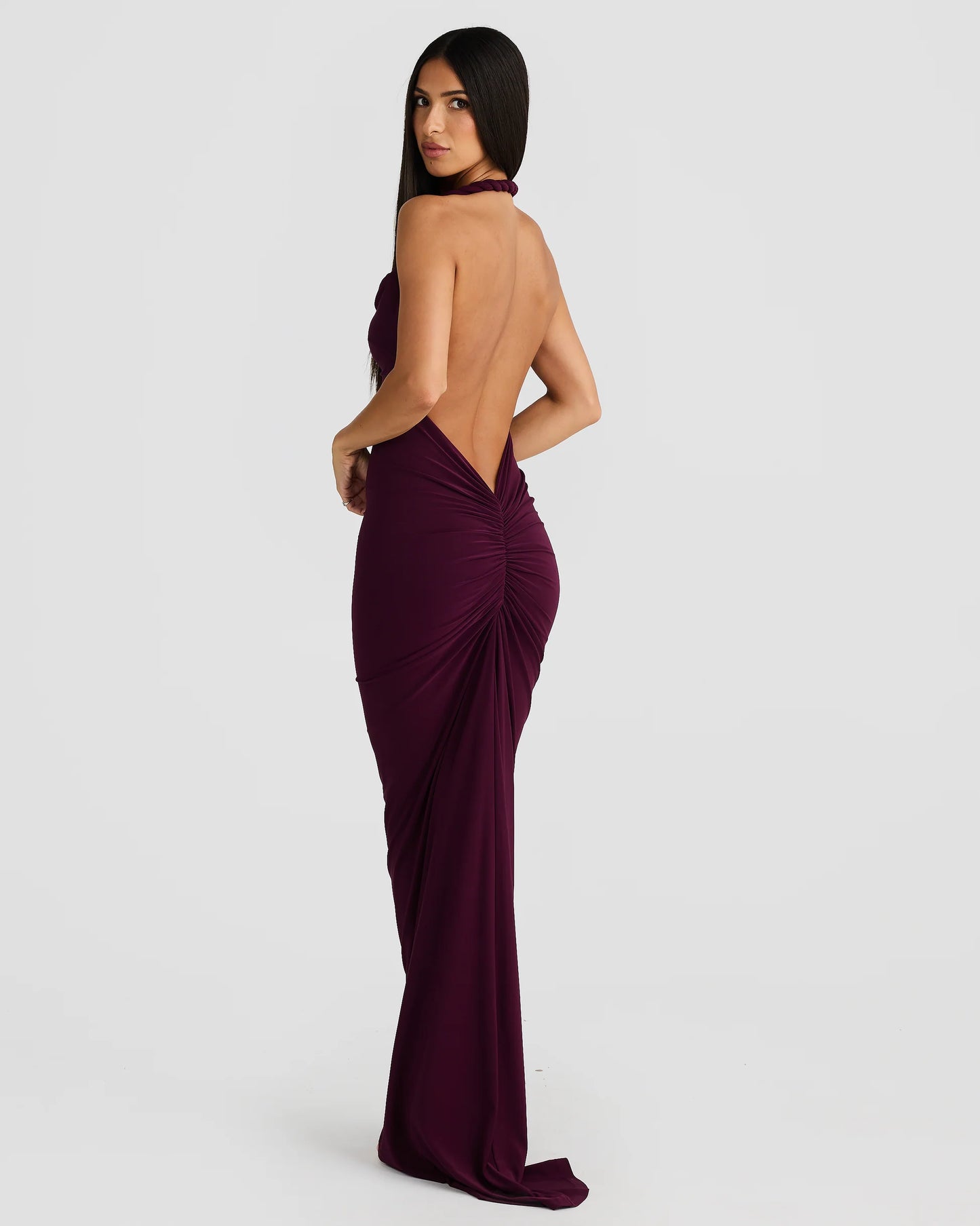 MELANI THE LABEL MAIA DRESS MULBERRY