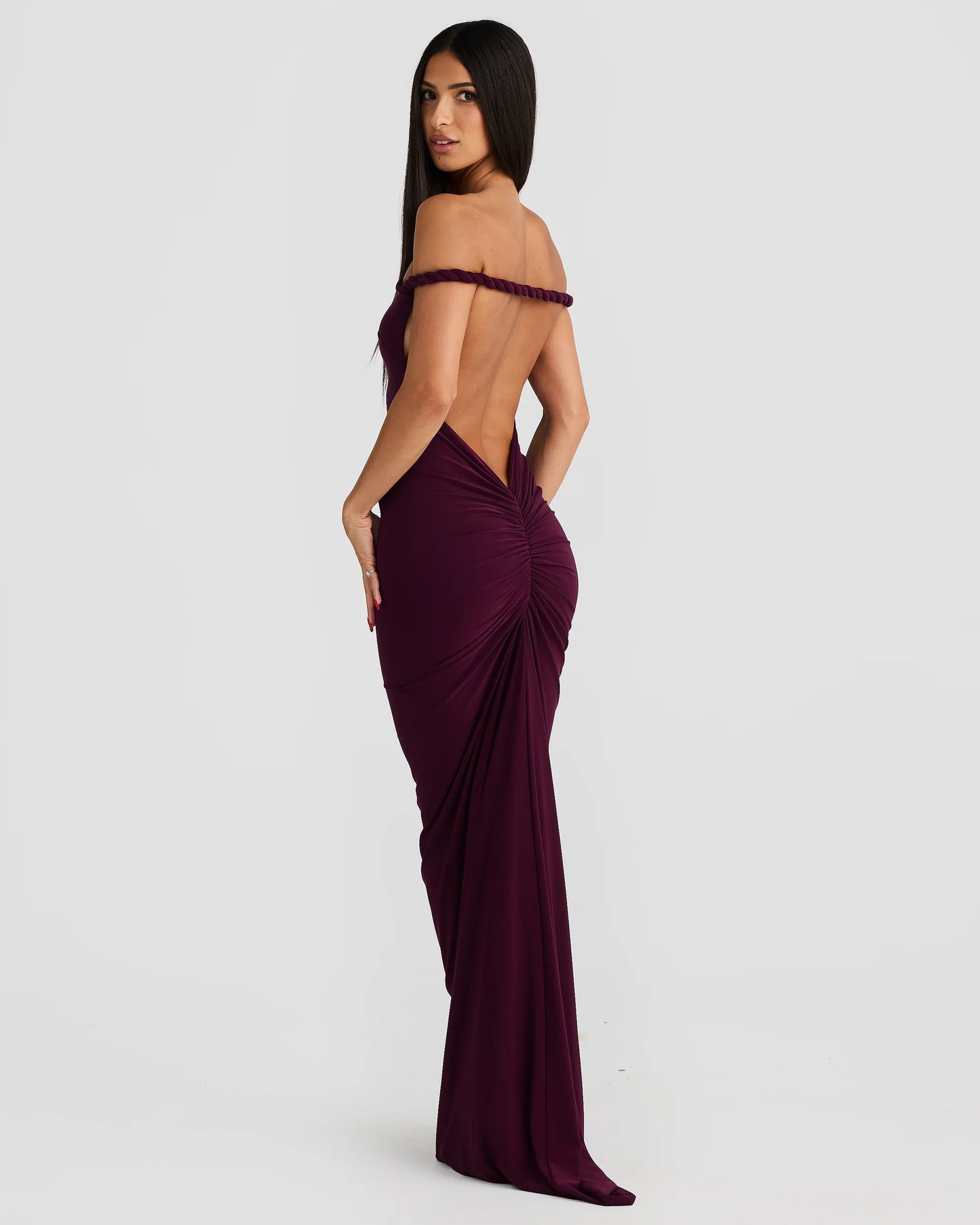 MELANI THE LABEL MAIA DRESS MULBERRY