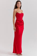 Load image into Gallery viewer, HOUSE OF CB PERSEPHONE CORSET MAXI DRESS SCARLET RED

