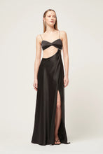 Load image into Gallery viewer, MICHAEL LO SORDO SYMIC CRYSTALLINE LUNA GOWN BLACK
