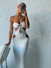 Load image into Gallery viewer, OUTCAST FIRE BALL MAXI DRESS WHITE
